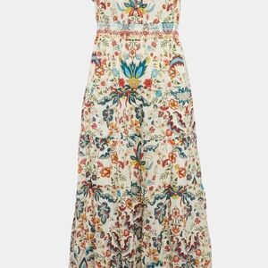 Alice + Olivia Floral Maxi Dress in Cream and Multicolor